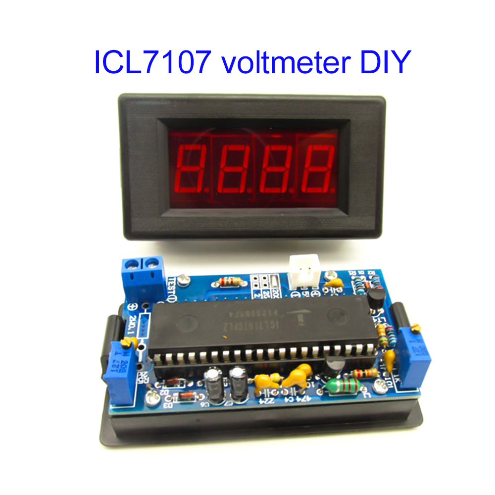 Diy Electronics Learning Kit - Zestaw DIY Woltomierza ICL7107, Części do