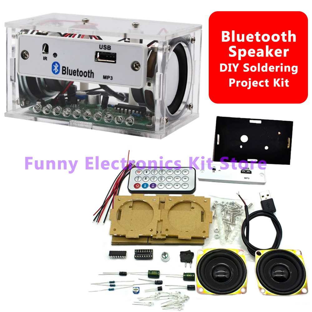 Diy Electronics Learning Kit - Zestaw DIY Głośnik Bluetooth Biały Stereo