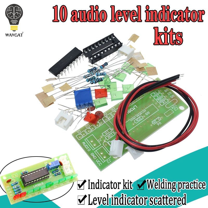 Diy Electronics Lab - LM3915 DC 9V-12V 10 LED dźwięk