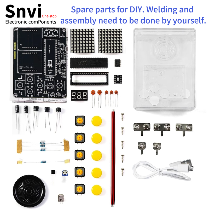 Diy Electronics Learning Kit - Zestaw do samodzielnego montażu konsoli do