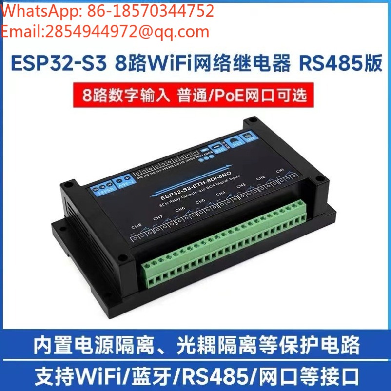 ESP32‑S3 Przemysłowy 8-kanałow – Esp32 Wifi Bluetooth recenzja i cena