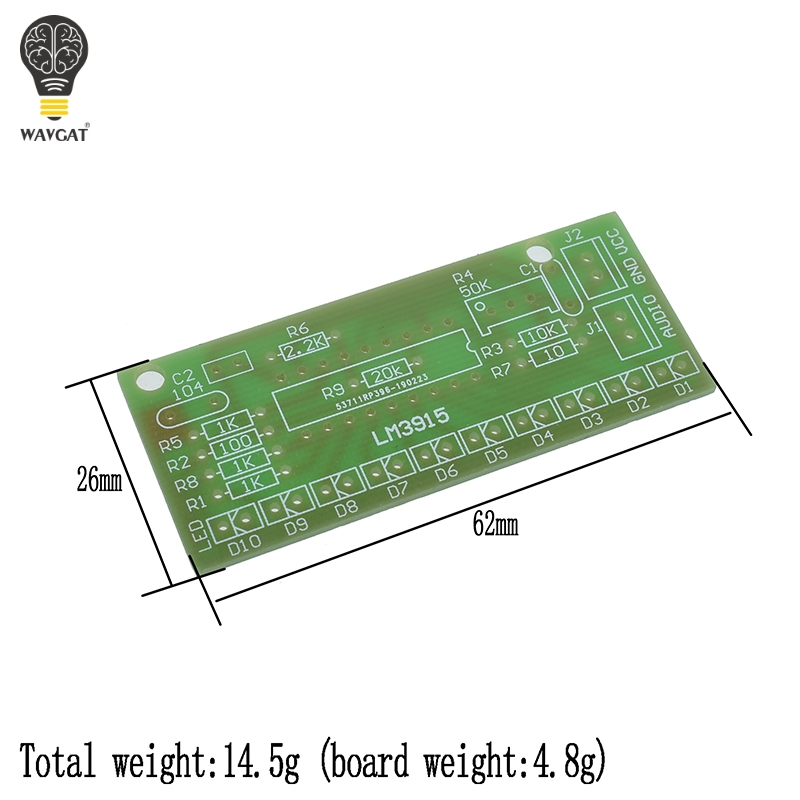 LM3915 DC 9V-12V 10 LED dźwięk – Diy Electronics Lab recenzja i cena