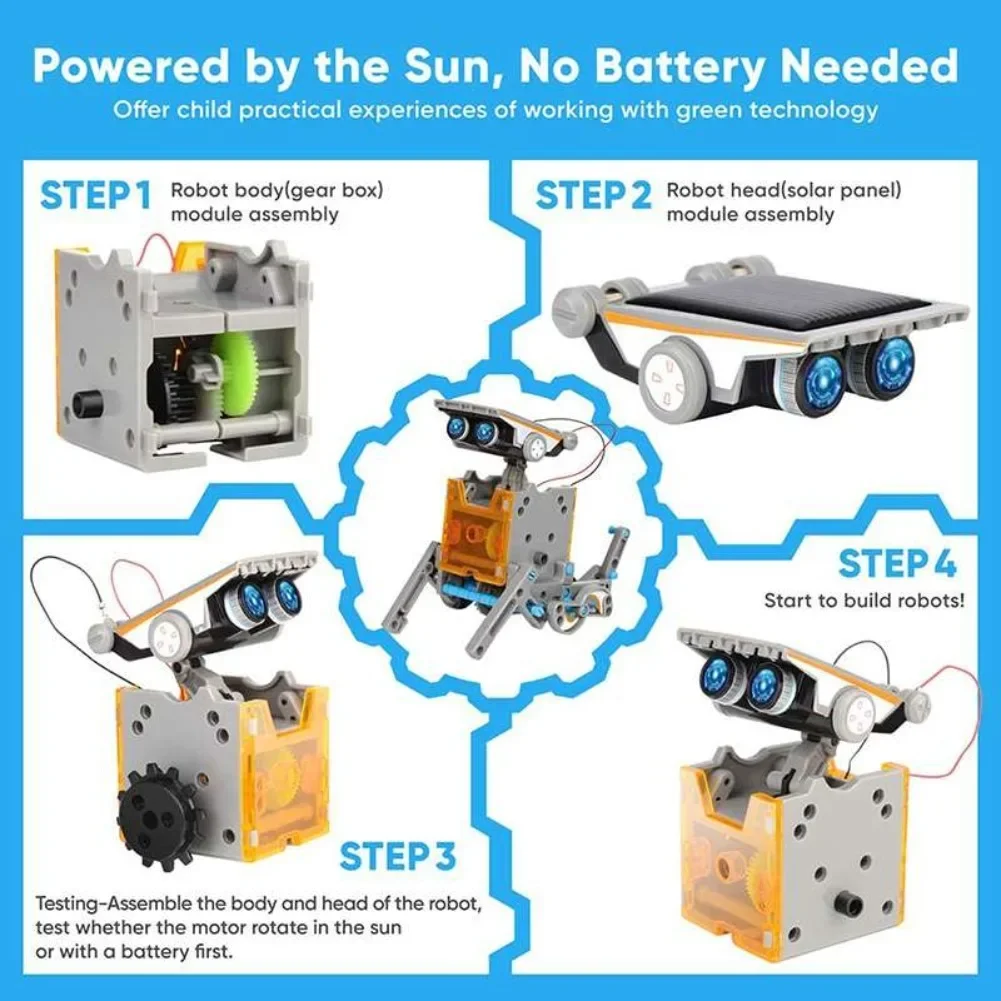 13 w 1 Robot zasilany energią  – Diy Electronics Kits For Kids recenzja i cena